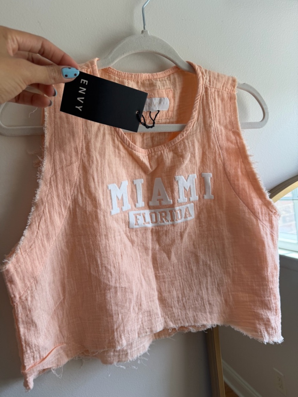 envy Peach 'MIAMI FLORIDA' Cropped Tank